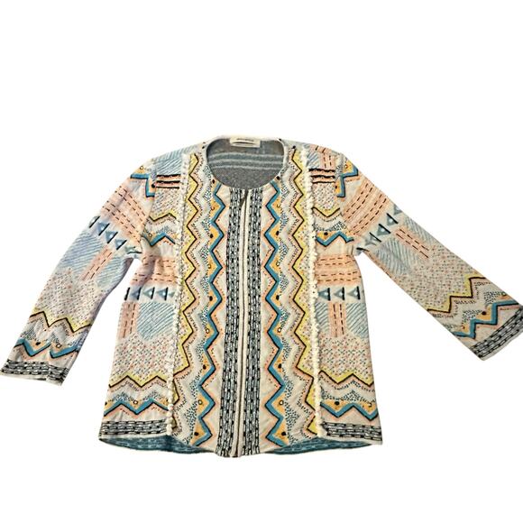 Aldomartins Jacquard Artisan Knit Statement Jacket US 10/EU 44 MadeinBarcelona - Picture 1 of 10